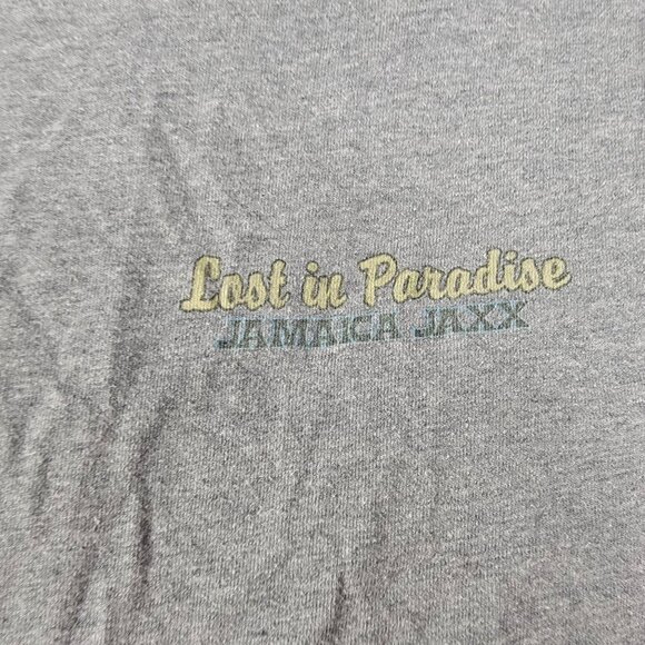 Jamaica Jaxx Lost In Paradise Mens Large Gray Graphic T Shirt Casual Outdoors - Picture 4 of 8